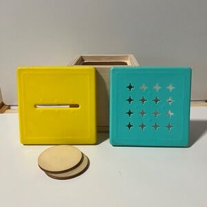 Lovevery Wooden Coin Bank Coins 2 + posting lid Set from The Babbler Play Kit